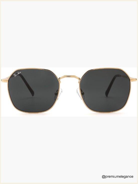 Real Glass Lens Hexagonal Sunglasses for Men Women UV400 main image 6